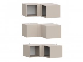Антресоль (АН50+АН75+планка) Эккервуд (меланж) в Новосибирске - mebel-nsk.ru | фото