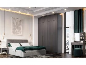 Гардеробная Эккервуд (графит) в Новосибирске - mebel-nsk.ru | фото