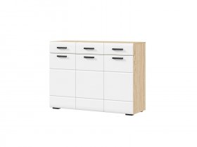 Комод 1200 КМ-01 Либерти (дуб сонома/белый глянец) в Новосибирске - mebel-nsk.ru | фото