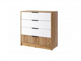Комод КМ-001 Ивис (дуб крафт золотой/белый) в Новосибирске - mebel-nsk.ru | фото