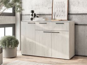 Комод Стандарт-4 NEW (дуб крафт белый) в Новосибирске - mebel-nsk.ru | фото