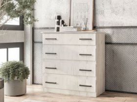 Комод Стандарт-6 NEW (дуб крафт белый) в Новосибирске - mebel-nsk.ru | фото