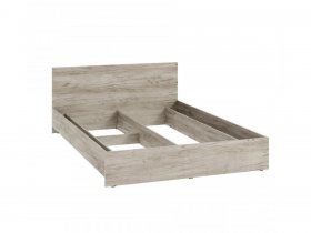 Кровать двухспальная КР-140 Ронда (дуб крафт серый) в Новосибирске - mebel-nsk.ru | фото
