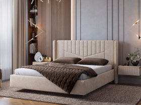 Кровать двуспальная 1,6м Диор (кашемир суфле (велюр)) в Новосибирске - mebel-nsk.ru | фото