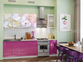 Кухонный гарнитур Вишневый цвет в Новосибирске - mebel-nsk.ru | фото