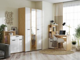 Модульная детская Санса (дуб сонома/белый) в Новосибирске - mebel-nsk.ru | фото