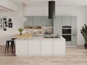 Модульная кухня Перо 3,4м (оазис) в Новосибирске - mebel-nsk.ru | фото