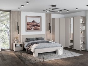 Модульная спальня Люмо (кашемир) в Новосибирске - mebel-nsk.ru | фото