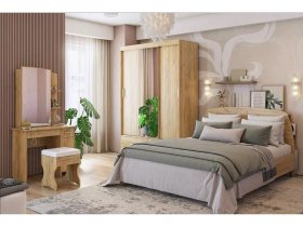 Модульная спальня Виктория-1 (дуб крафт золотой) в Новосибирске - mebel-nsk.ru | фото