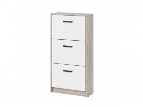 Обувница ОБ-2 Вега (дуб крафт серый/белый) в Новосибирске - mebel-nsk.ru | фото