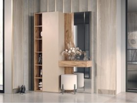 Прихожая Ева (кашемир/дуб вотан) в Новосибирске - mebel-nsk.ru | фото