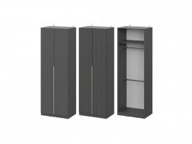 Шкаф ШК-75 Эккервуд (графит) в Новосибирске - mebel-nsk.ru | фото
