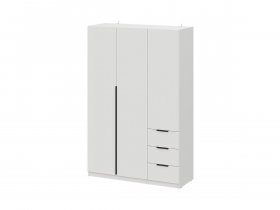 Шкаф трехстворчатый с ящиками ШК-22 (белый) в Новосибирске - mebel-nsk.ru | фото