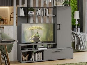 Стенка «Сиена» (графит серый) в Новосибирске - mebel-nsk.ru | фото