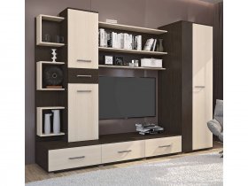 Стенка Верона (дуб венге/дуб молочный) в Новосибирске - mebel-nsk.ru | фото