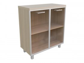 Тумба 2 двери со стеклом (бронза) Президент-ПРО Пр502 в Новосибирске - mebel-nsk.ru | фото