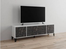 Тумба под ТВ Парус-10 (белый/мальта грей) в Новосибирске - mebel-nsk.ru | фото