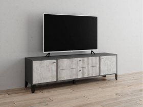 Тумба под ТВ Парус-10 (графит/мальта) в Новосибирске - mebel-nsk.ru | фото