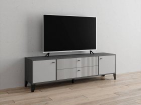 Тумба под ТВ Парус-10 (графит/светло-серый) в Новосибирске - mebel-nsk.ru | фото