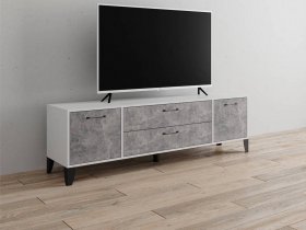 Тумба под ТВ Парус-13 (белый/ателье светлое) в Новосибирске - mebel-nsk.ru | фото